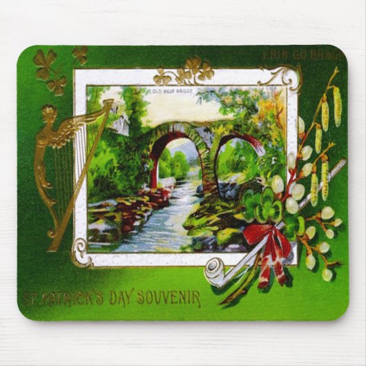 St. Patrick's Day Souvenir Card Mousepad Muismat (Voorkant)
