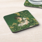  St. Patrick's Day Souvenir, Irish Lass Drankjes Onderzetter (Linkerzijde)