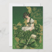 St. Patrick's Day Souvenir, Irish Lass Kaart (Voorkant)
