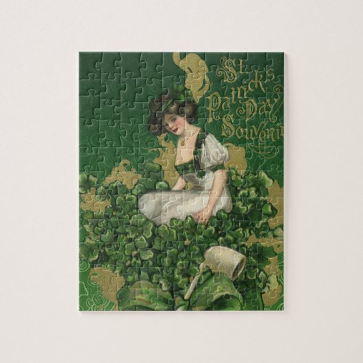  St. Patrick's Day Souvenir, Irish Lass Legpuzzel (Verticaal)