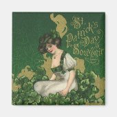 St. Patrick's Day Souvenir, Irish Lass Magneet (Voorkant)