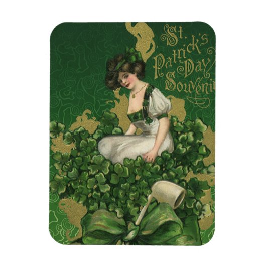  St. Patrick's Day Souvenir, Irish Lass Magneet (Verticaal)