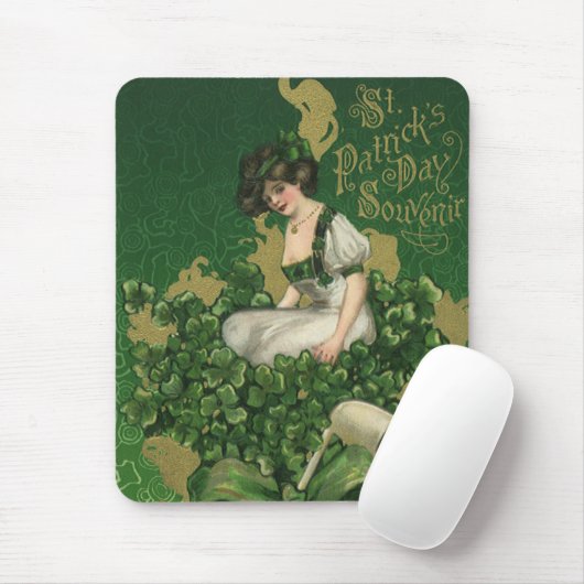 St. Patrick's Day Souvenir, Irish Lass Muismat (Met muis)