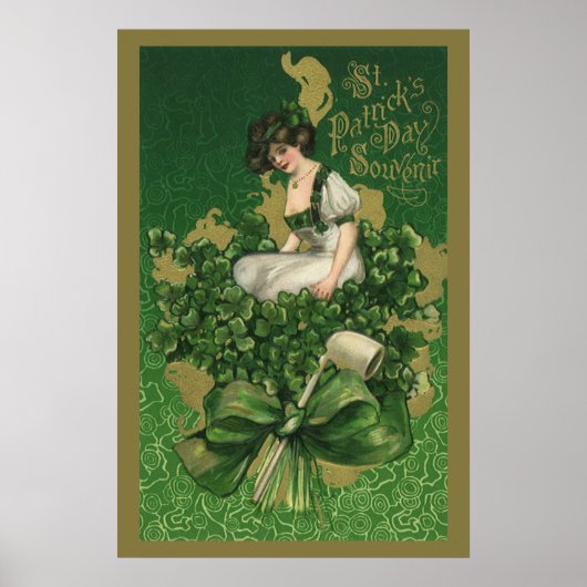 St. Patrick's Day Souvenir, Irish Lass Poster (Voorkant)