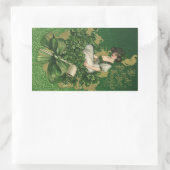 St. Patrick's Day Souvenir, Irish Lass Rechthoekige Sticker (Tas)