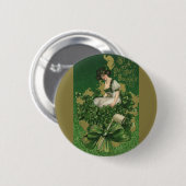  St. Patrick's Day Souvenir, Irish Lass Ronde Button 5,7 Cm (Voorkant /achterkant)