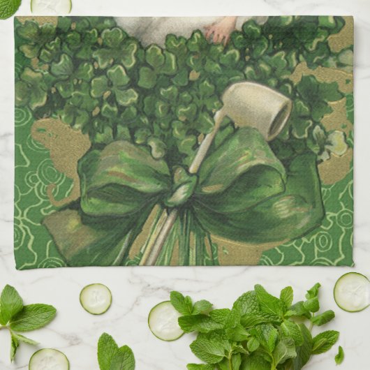  St. Patrick's Day Souvenir, Irish Lass Theedoek (Gevouwen)