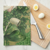 St. Patrick's Day Souvenir, Irish Lass Theedoek (Quarter Fold)