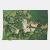 St. Patrick's Day Souvenir, Irish Lass Theedoek (Horizontaal)