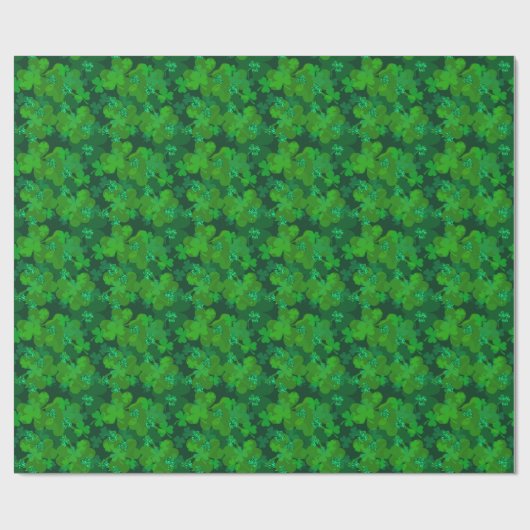 St. Patrick's Day Sparkling Shamrock Gift Wrap Cadeaupapier (Vlak)