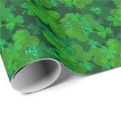 St. Patrick's Day Sparkling Shamrock Gift Wrap Cadeaupapier (Rol Hoek)