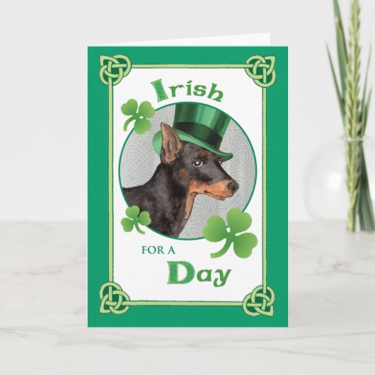St. Patrick's Day Speelgoed Manchester Terrier Kaart (Voorkant)