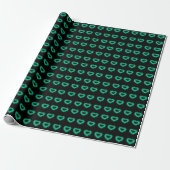 St. Patrick's day | Spuitverf, glitterend hart Cadeaupapier (Uitgerold)