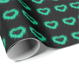 St. Patrick's day | Spuitverf, glitterend hart Cadeaupapier