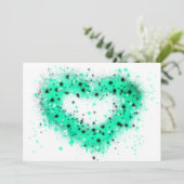 St. Patrick's day | Spuitverf, glitterend hart Kaart (Staand voorkant)