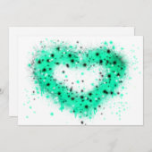 St. Patrick's day | Spuitverf, glitterend hart Kaart (Voorkant / Achterkant)