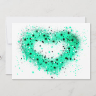 St. Patrick's day Spuitverf, glitterend hart Kaart