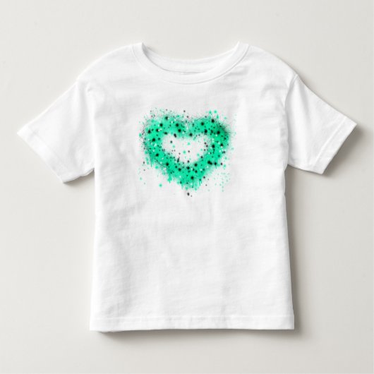 St. Patrick's day | Spuitverf, glitterend hart Kinder Shirts (Voorkant)