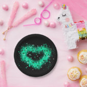 St. Patrick's day | Spuitverf, glitterend hart Papieren Bordje (Feest)