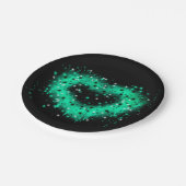 St. Patrick's day | Spuitverf, glitterend hart Papieren Bordje (Gekanteld)