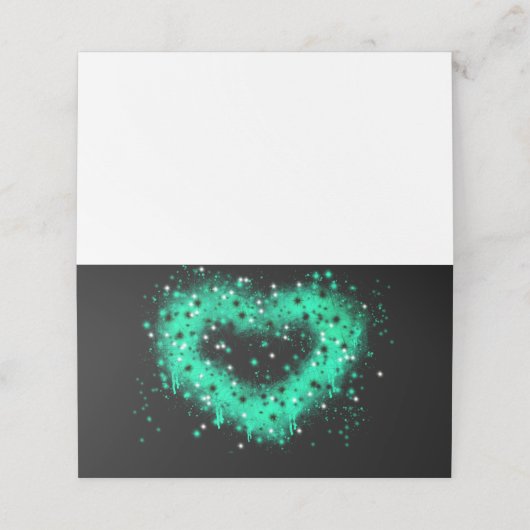 St. Patrick's day | Spuitverf, glitterend hart Plaatskaartje (Buitenkant ongevouwen)