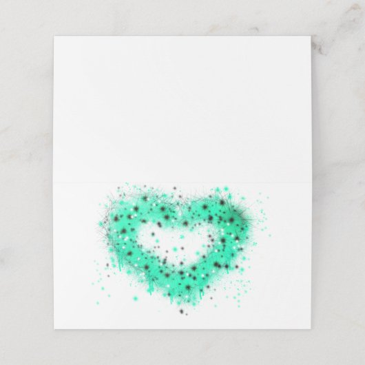 St. Patrick's day | Spuitverf, glitterend hart Plaatskaartje (Buitenkant ongevouwen)