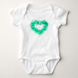 St. Patrick's day | Spuitverf, glitterend hart Romper