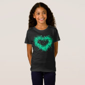 St. Patrick's day | Spuitverf, glitterend hart T-shirt (Voorkant volledig)