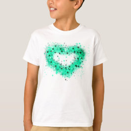 St. Patrick's day | Spuitverf, glitterend hart T-shirt