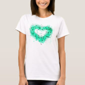 St. Patrick's day | Spuitverf, glitterend hart T-shirt (Voorkant)