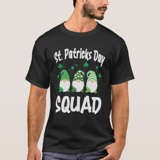 St Patrick's Day Squad Funny Irish Gnomes T-shirt (Voorkant)
