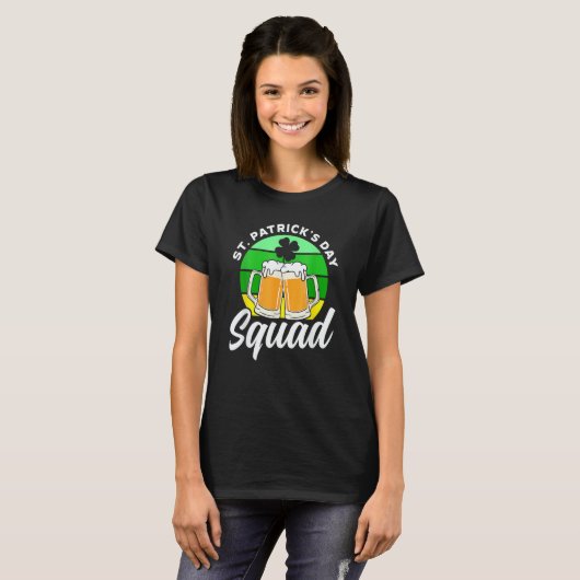 St Patrick's Day Squad Team Ireland St Patricks Da T-shirt (Voorkant volledig)