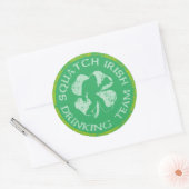 St Patrick's Day Squatch Irish Drink Team Ronde Sticker (Envelop)