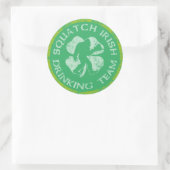 St Patrick's Day Squatch Irish Drink Team Ronde Sticker (Tas)