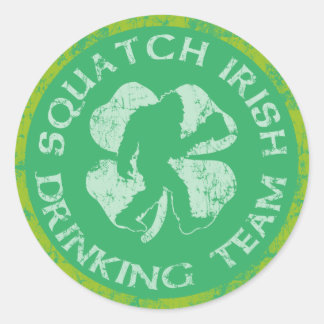 St Patrick's Day Squatch Irish Drink Team Ronde Sticker