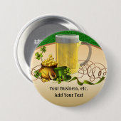St. Patrick's Day - SRF Ronde Button 7,6 Cm (Voorkant /achterkant)