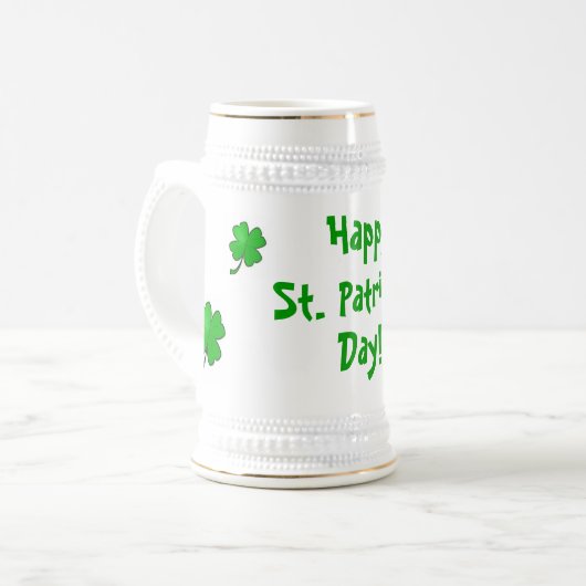 St Patrick's Day Stein Bierpul (Voorkant links)