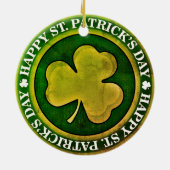 St. Patrick's Day-stempel Keramisch Ornament (Achterkant)