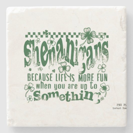 St. Patrick's Day Stenen Onderzetter (Voorkant)