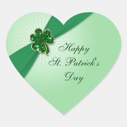 St. Patrick's Day-sticker Hart Sticker (Voorkant)