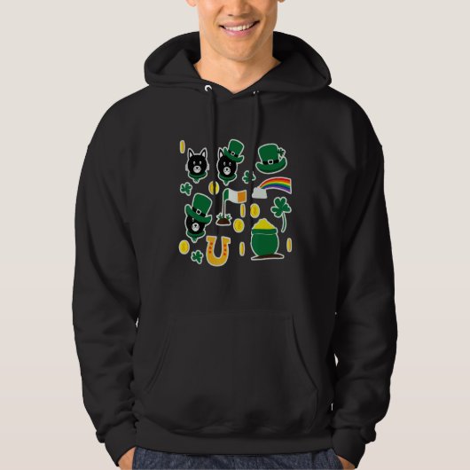 St Patricks Day Sticker Hoodie (Voorkant)
