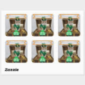 St. Patrick's Day sticker met kattenhumor (Vel)
