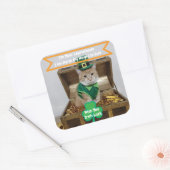 St. Patrick's Day sticker met kattenhumor (Envelop)