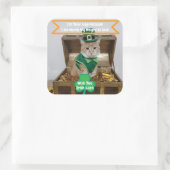 St. Patrick's Day sticker met kattenhumor (Tas)