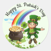 St. Patrick's Day Stickers Leprechaun Rainbow (Voorkant)