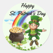 St. Patrick's Day Stickers Leprechaun Rainbow (Voorkant)
