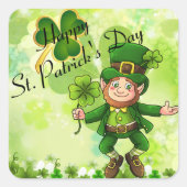 St. Patrick's Day Stickers Leprechaun Shamrocks (Voorkant)