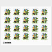 St. Patrick's Day Stickers Leprechaun Shamrocks (Vel)