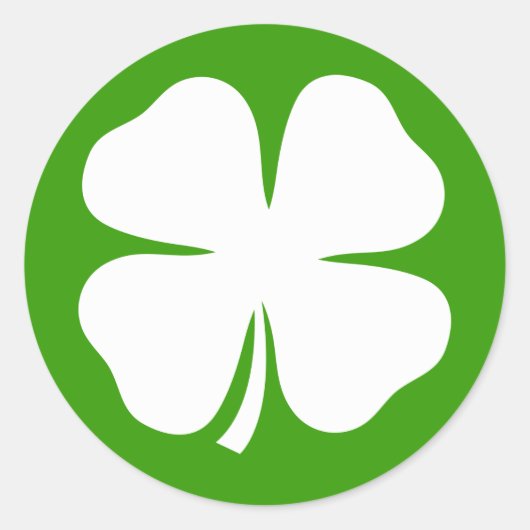 St Patricks Day stickers met gelukkige charme klav (Voorkant)