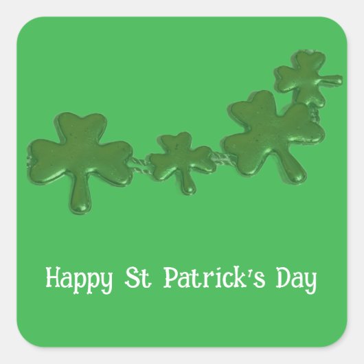 St. Patrick's Day Stickers met Klaver (Voorkant)